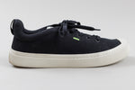 Load image into Gallery viewer, Cariuma black bamboo knit low sneakers with cream sole and toe cap (9)

