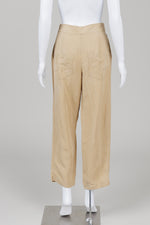 Load image into Gallery viewer, Massimo Dutti Sand-Beige Light Formal ankle trousers with front pleats (38)
