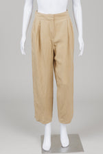 Load image into Gallery viewer, Massimo Dutti Sand-Beige Light Formal ankle trousers with front pleats (38)
