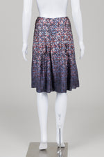 Load image into Gallery viewer, Armand Ventilo Navy vibrant print pleated midi skirt (36)
