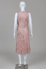 Load image into Gallery viewer, Nougat London Dusty Rose Lined sleeveless dress with wood bead detail on straps (3)
