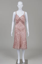 Load image into Gallery viewer, Nougat London Dusty Rose Lined sleeveless dress with wood bead detail on straps (3)

