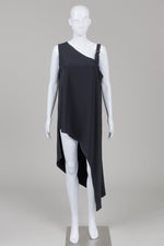 Load image into Gallery viewer, Periphery Black asymetrical top with one shoulder adjustable strap (14)
