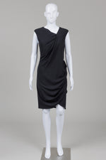Load image into Gallery viewer, Helmut Lang Black Sleeveless Asymetrical gathered dress (M)
