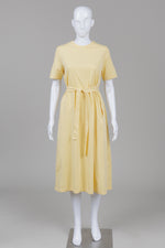 Load image into Gallery viewer, Minimum Yellow trapeze T shirt dress with side pockets
