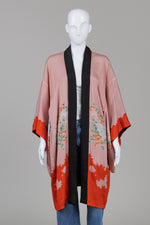 Load image into Gallery viewer, Reversible Silk Kimono overcoat (haori)
