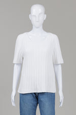 Load image into Gallery viewer, Nautica Jeans Company V neck short sleeve knit top (XL)
