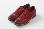 Load image into Gallery viewer, SPRING STEP L’Artiste plum red leather loafer w/ plaid pattern (36)
