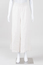 Load image into Gallery viewer, Anthropologie Oatmeal Colour Wide Leg Linen Pants with Pockets (L)
