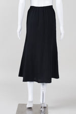 Load image into Gallery viewer, Fridaze Black Linen flared linen skirt with elasticized waist (M)
