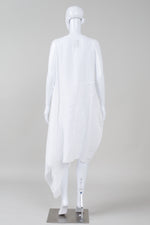 Load image into Gallery viewer, White Linen Assymetrical Sleeveless Linen Dress
