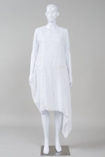 Load image into Gallery viewer, White Linen Assymetrical Sleeveless Linen Dress
