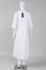 Load image into Gallery viewer, Kedziorek White 3/4 sleeve Dress with Front Pocket with drawstring detail (36) *new with tags $295
