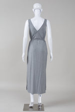 Load image into Gallery viewer, Vince Grey stretch sleeveless wrap dress (L)
