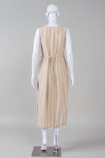 Load image into Gallery viewer, Pyne &amp; Smith high waisted striped midi dress with drawstring tie in back (M)
