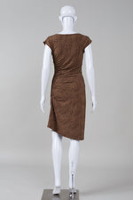 Load image into Gallery viewer, Michael by Michael Kors animal print mock wrap dress (0)
