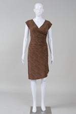Load image into Gallery viewer, Michael by Michael Kors animal print mock wrap dress (0)
