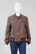 Load image into Gallery viewer, Larry Levine Brown Bomber Jacket (L)
