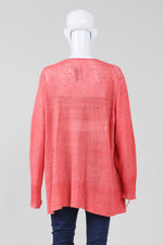 Load image into Gallery viewer, Eileen Fisher Pink buttonless long cardigan (XL)
