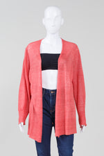Load image into Gallery viewer, Eileen Fisher Pink buttonless long cardigan (XL)
