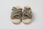 Load image into Gallery viewer, Castaner sage green fabric espadrilles

