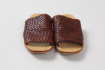 Load image into Gallery viewer, St. Agni brown woven leather open toe slip on sandal (39)
