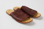 Load image into Gallery viewer, St. Agni brown woven leather open toe slip on sandal (39)
