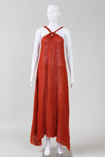 Load image into Gallery viewer, La Bottega di Brunella rust maxi sleeveless dress *new with tags $334

