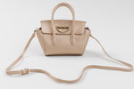 Load image into Gallery viewer, Samantha Thavasa rose gold metallic mini bag with cross-body strap
