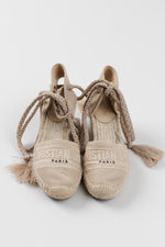 Load image into Gallery viewer, Dior tan espadrille wedges (37.5)

