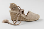 Load image into Gallery viewer, Dior tan espadrille wedges (37.5)
