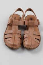 Load image into Gallery viewer, Josef Seibel tan T-strap sandals (37)
