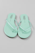 Load image into Gallery viewer, Tkees aqua leather flipflops (new with dustbag) (10)
