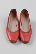 Load image into Gallery viewer, Hispanitas red leather square toe block heel wedges (37)
