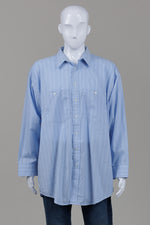 Load image into Gallery viewer, Christian Dior vintage long sleeve striped collared shirt (17.5x36)
