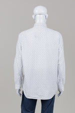 Load image into Gallery viewer, Ralph Lauren Classic Fit white with navy blue anchor detail dress shirt (XL)
