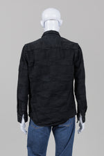 Load image into Gallery viewer, Zadig &amp; Voltaire black camo patterned military jacket-shirt (L)
