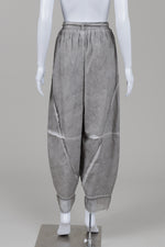 Load image into Gallery viewer, Sanctamuerte shadow grey oil washed parachute pants with self belt (S) *new with tags $278
