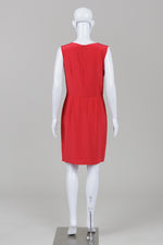 Load image into Gallery viewer, Judith &amp; Charles red silk sleeveless dress with draped front (8)
