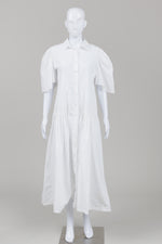 Load image into Gallery viewer, Markiza white short sleeve button front tiered shirt dress
