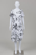 Load image into Gallery viewer, Fenini white and black bubble t-shirt dress (S, L) *new with tags $240
