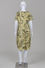 Load image into Gallery viewer, Fenini yellow and black bubble t-shirt dress (XS, S) *new with tags $240
