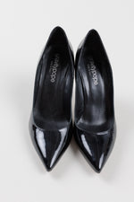 Load image into Gallery viewer, Gravity Pope black patent pointed toe heels (41)
