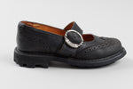 Load image into Gallery viewer, John Fluevog Gillian black leather brogue Mary Janes with chunky buckle strap (7.5)

