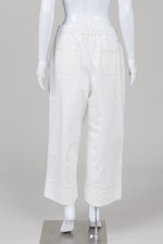 Load image into Gallery viewer, Paolo Tricot Crème wide leg pants with elasticized waist and drawstring (L) *new with tags $199
