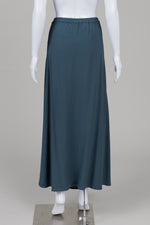Load image into Gallery viewer, Eileen Fisher forest green slip skirt (M) *tiny fabric flaw
