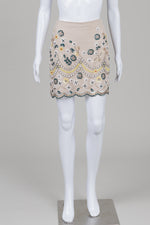 Load image into Gallery viewer, Ralph Lauren taupe mesh embellished and lined mini skirt
