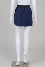 Load image into Gallery viewer, Central Park West blue zipper detail mini skirt (xs)
