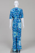 Load image into Gallery viewer, Rhode royal blue floral jumpsuit with cutout detail (L)
