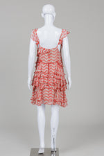 Load image into Gallery viewer, Kooples red floral silk ruffled dress (M)
